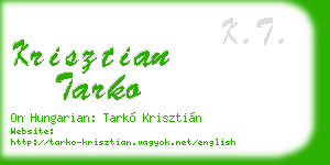 krisztian tarko business card
