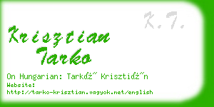 krisztian tarko business card